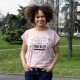 T-shirt femme BIO décontracté rose pastel